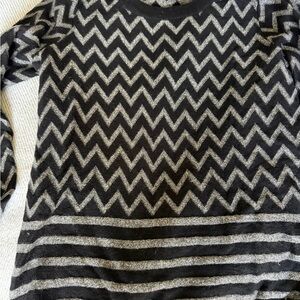 Joie Black and silver  Chevron Sweater
